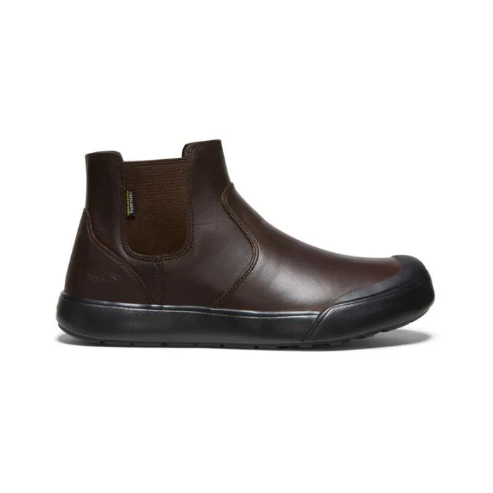 Women KEEN SlipOns Elena Waterproof Brown Leather Chelsea