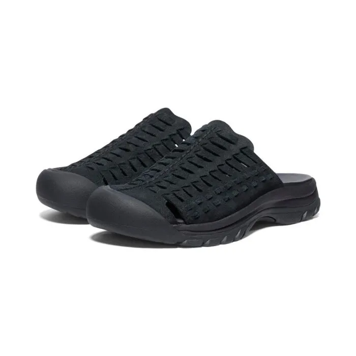 Women KEEN SlipOns San Juan II BlackBlack Leather Sandal Women KEEN SlipOns San Juan II BlackBlack Leather Sandal