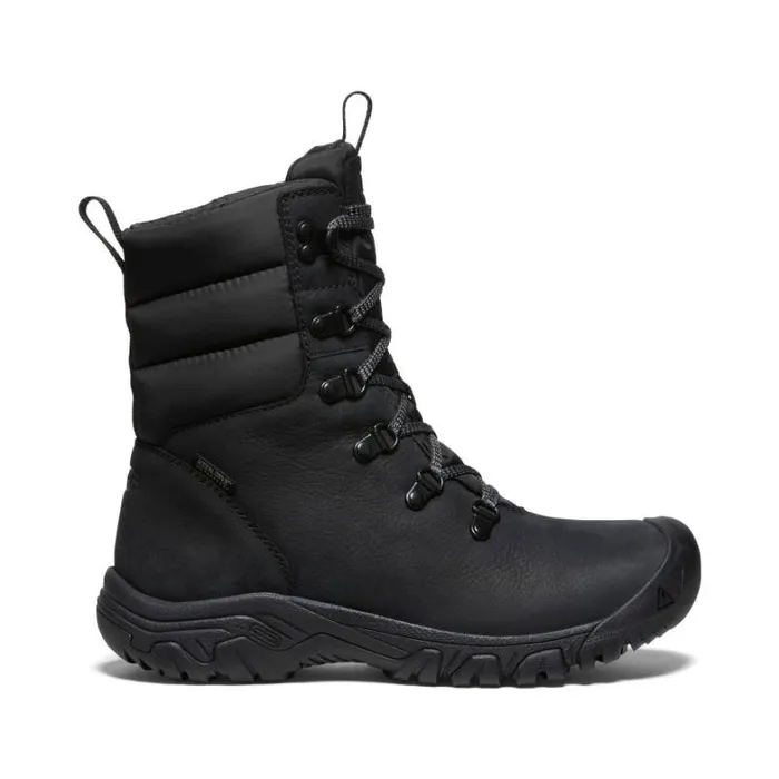 Women KEEN Winter Greta Boot Waterproof Black Leather Performance Boot