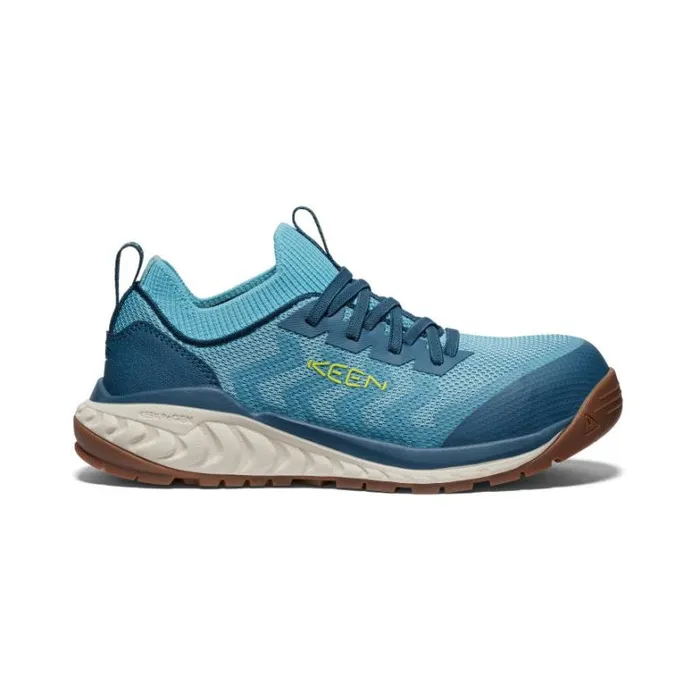 Women KEEN Work Boots and Shoes Arvada Shift CarbonFiber Toe Reef WatersLegion Blue Work Slipon