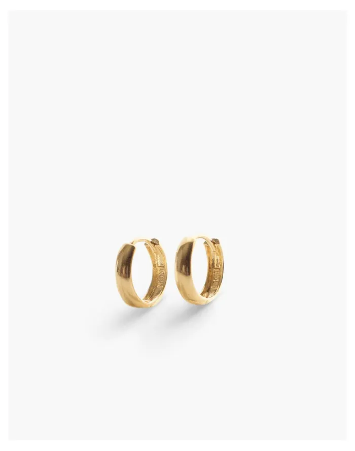 Women Kinn 14k Gold Mini Huggie Hoop Earrings Gold Madewell 14K GoldPlated