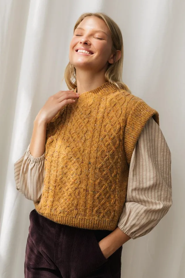 Women Knits Women 8211 Annalong 8211 Mustard TWOTHIRDS Knits