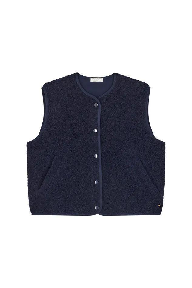 Women Knitted Waistcoat Zlata Marine Veste Laine Bleu Marine Des Petits Hauts Coats and Jackets