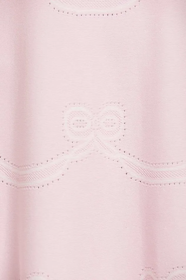 Women Knitwear Needle and Thread Ribbon Bow Knit Ankle Gown Pink Women Knitwear Needle and Thread Ribbon Bow Knit Ankle Gown Pink