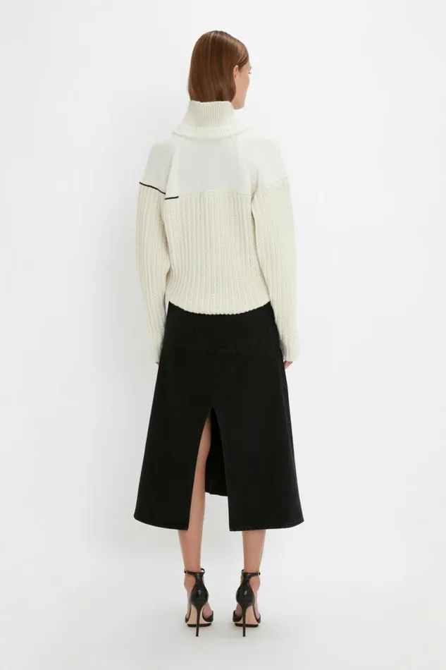 Women Knitwear Victoria Beckham Collar Detail Jumper In Natural