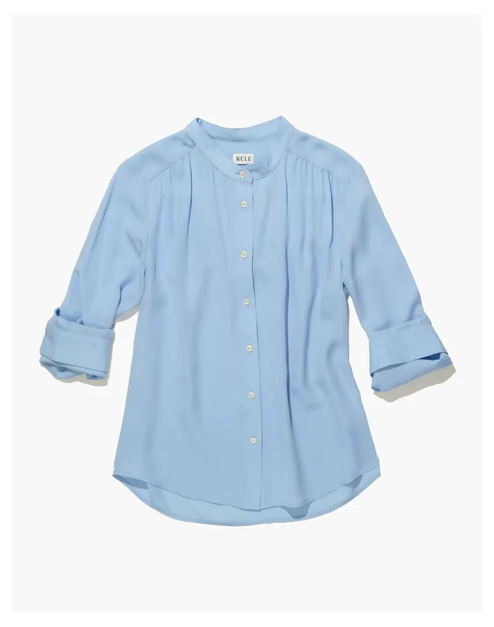 Women Kule The Silk McGraw Blue Madewell Tops and Shirts