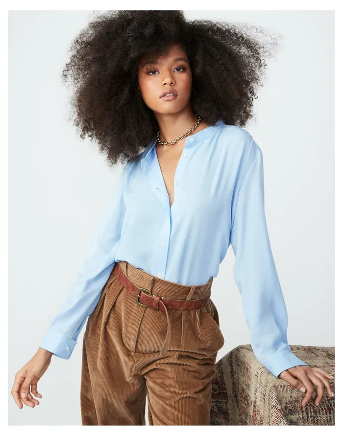 Women Kule The Silk McGraw Blue Madewell Tops and Shirts Women Kule The Silk McGraw Blue Madewell Tops and Shirts