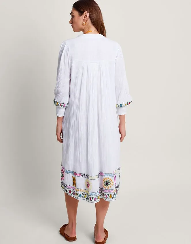 Women La Galeria Elefante HandEmbroidered Dress White Monsoon Dresses