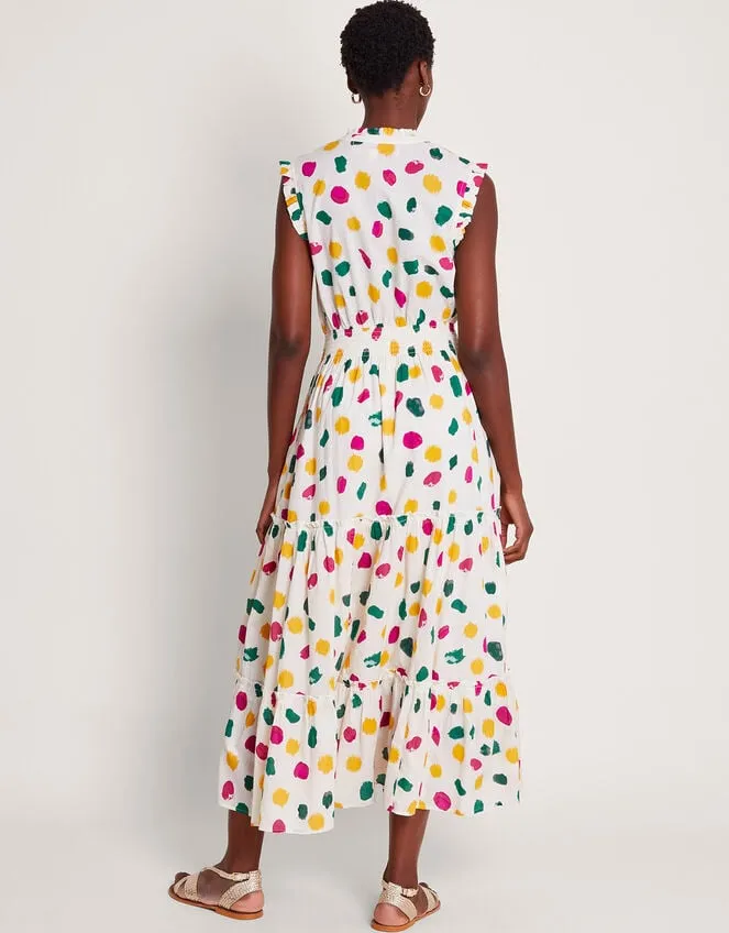 Women La Galeria Elefante Print Tiered Dress Ivory Monsoon Dresses