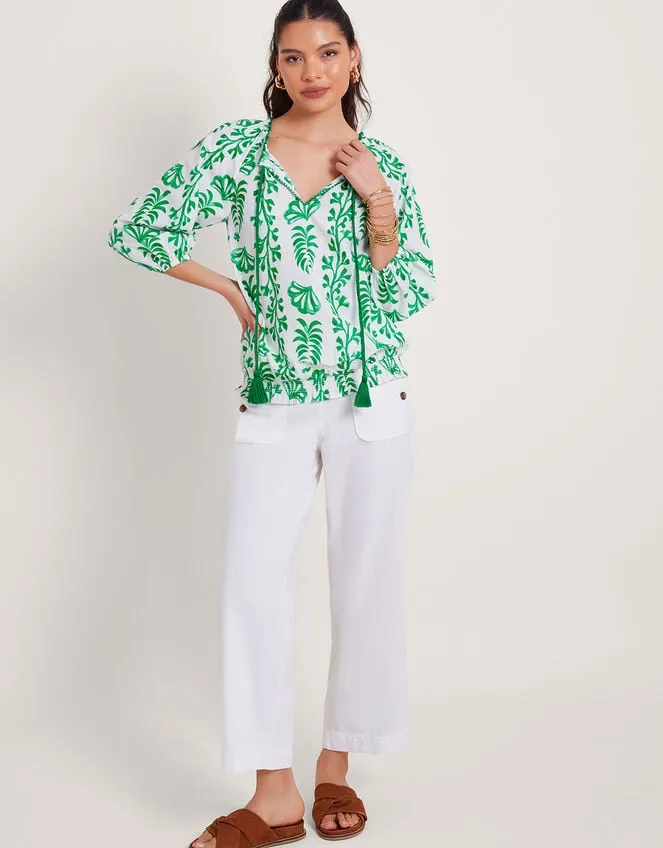 Women Lani Bubble Hem Top Ivory Monsoon Tops and Blouses