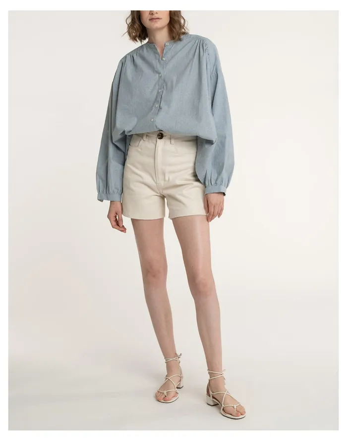 Women LAUDE The Label High Rise Short Ivory White Madewell Shorts