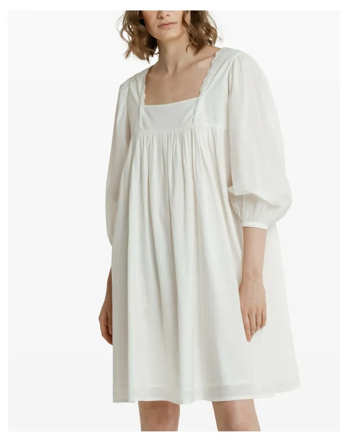Women LAUDE The Label Square Neck Dress Ivory White Madewell Dresses