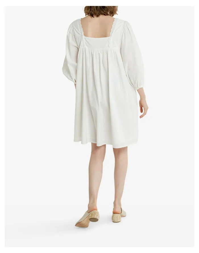Women LAUDE The Label Square Neck Dress Ivory White Madewell Dresses Women LAUDE The Label Square Neck Dress Ivory White Madewell Dresses
