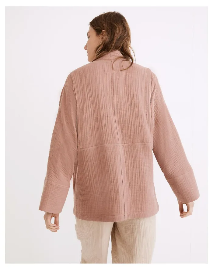 Women Lightspun Robe Jacket Faded Mauve Madewell Jackets Women Lightspun Robe Jacket Faded Mauve Madewell Jackets