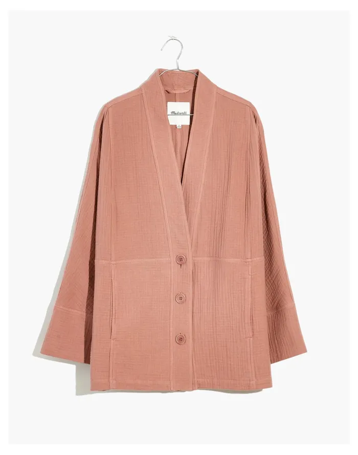 Women Lightspun Robe Jacket Faded Mauve Madewell Jackets Women Lightspun Robe Jacket Faded Mauve Madewell Jackets