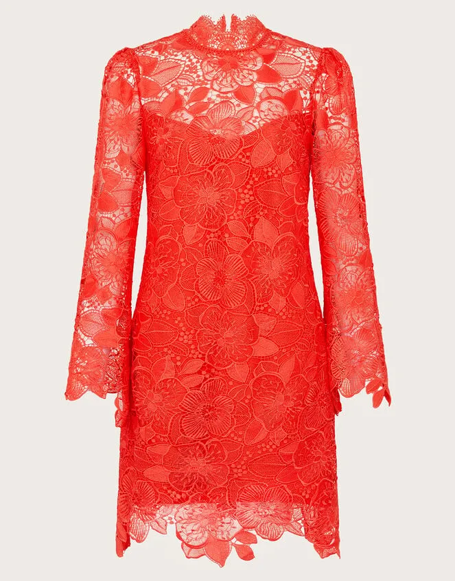 Women Lila Lace Tunic Dress Orange Monsoon Occasionwear
