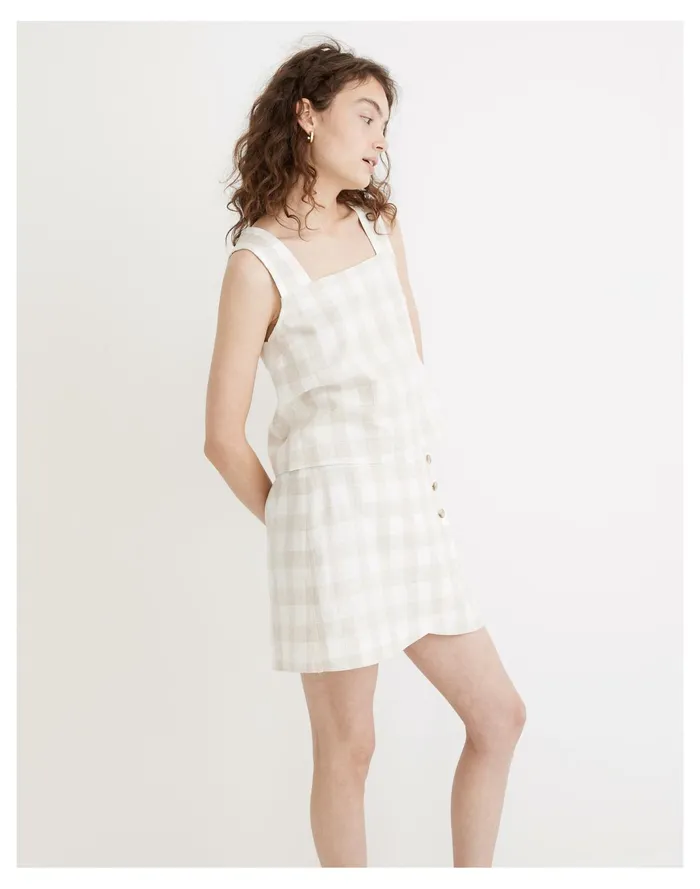 Women Linen Blend Sunside Button Back Top Natural Linen Yd Madewell Tees Women Linen Blend Sunside Button Back Top Natural Linen Yd Madewell Tees