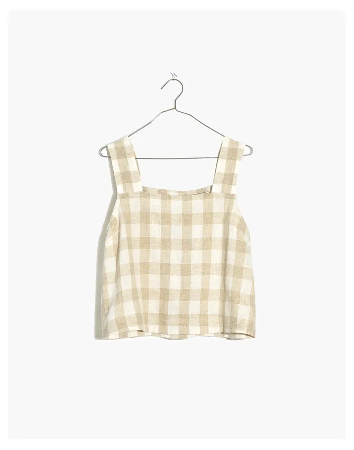 Women Linen Blend Sunside Button Back Top Natural Linen Yd Madewell Tees Women Linen Blend Sunside Button Back Top Natural Linen Yd Madewell Tees