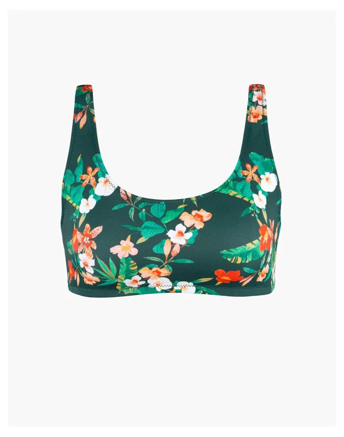 Women LIVELY All You Swim Bralette Bikini Top Green Multi Madewell Swim Women LIVELY All You Swim Bralette Bikini Top Green Multi Madewell Swim