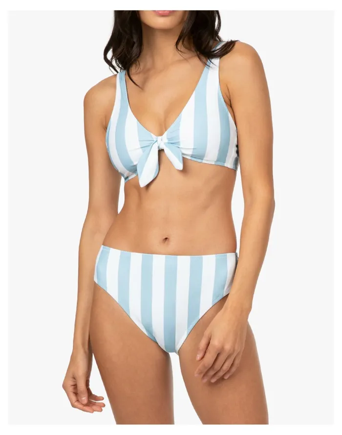 Women LIVELY High Waist Bikini Bottom In Print Multi Madewell Swim