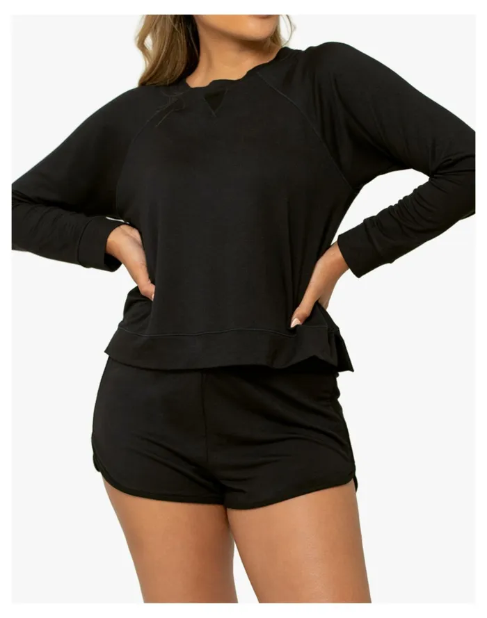 Women LIVELY The Terry Soft Short Black Madewell Pajamas