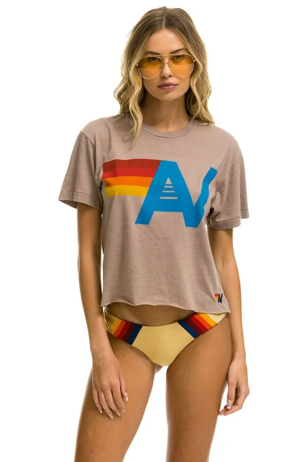 Women LOGO BOYFRIEND TEE 8211 DUSTY Aviator Nation BoyfriendTees
