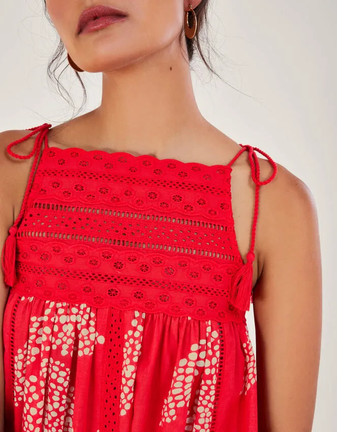 Women Mahi Halter High Neck Cami Top Red Monsoon Tops and Blouses