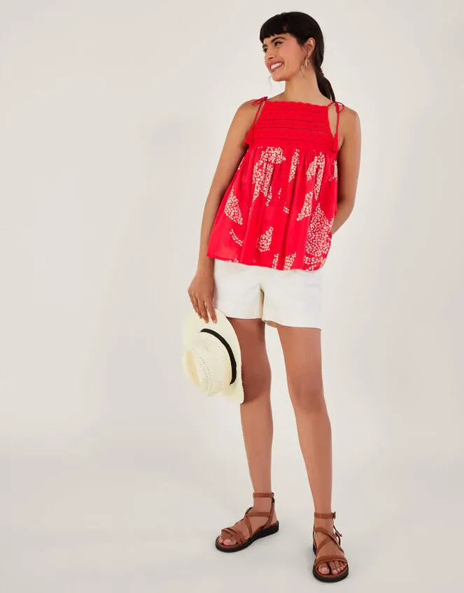 Women Mahi Halter High Neck Cami Top Red Monsoon Tops and Blouses