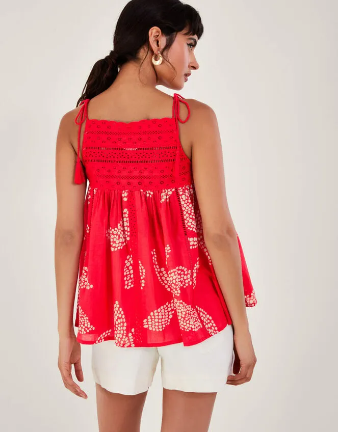 Women Mahi Halter High Neck Cami Top Red Monsoon Tops and Blouses