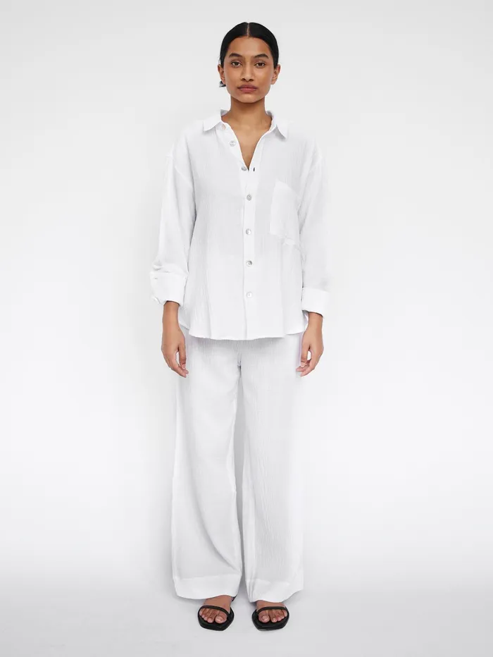 Women Maison Essentiele 8211 Core Pant In White The UNDONE Loungewear