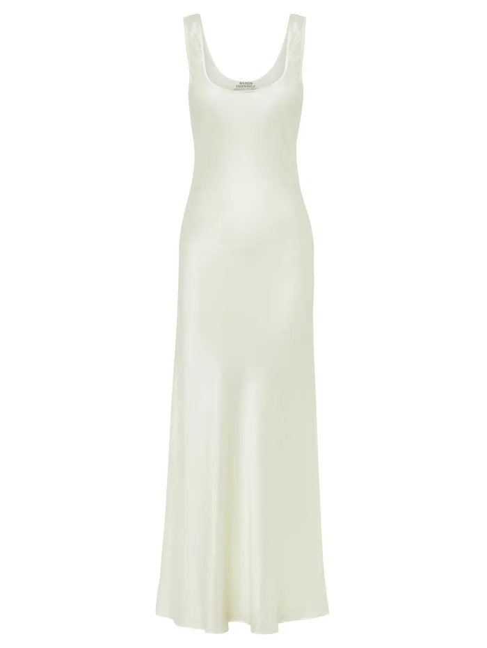 Women Maison Essentiele 8211 Scoop Neck Maxi In Ivory The UNDONE Loungewear