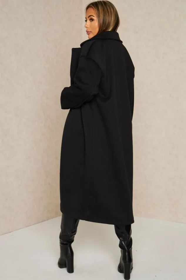 Women Manteau Long Noir Black Brentiny Paris Coats