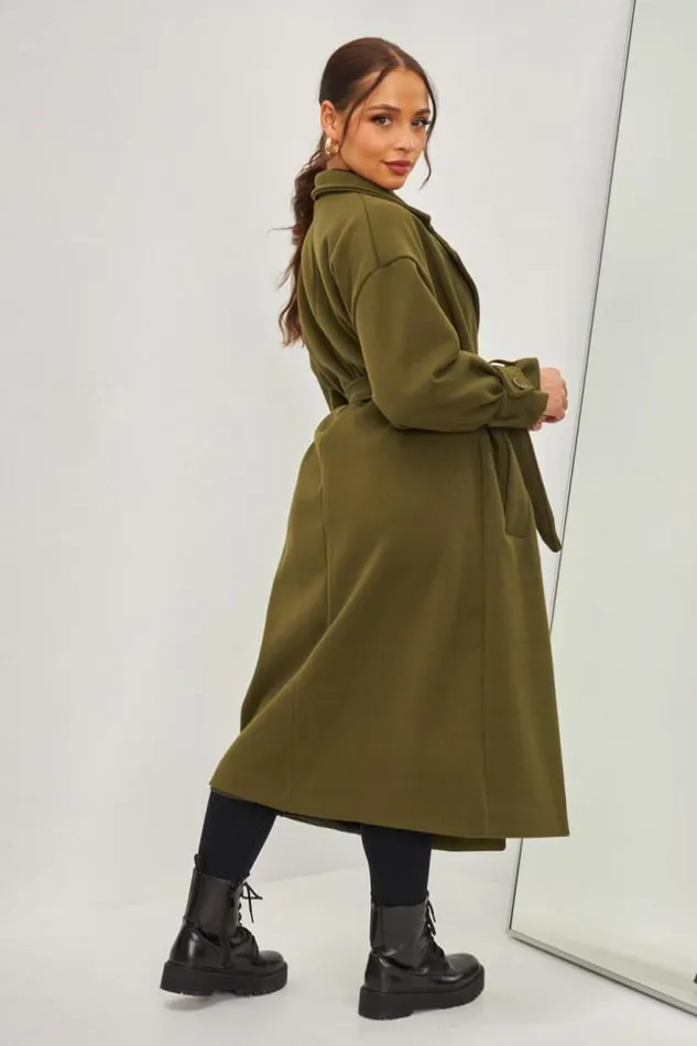 Women Manteau pais Long Ctel Style Trench Kaki Khaki Brentiny Paris Coats