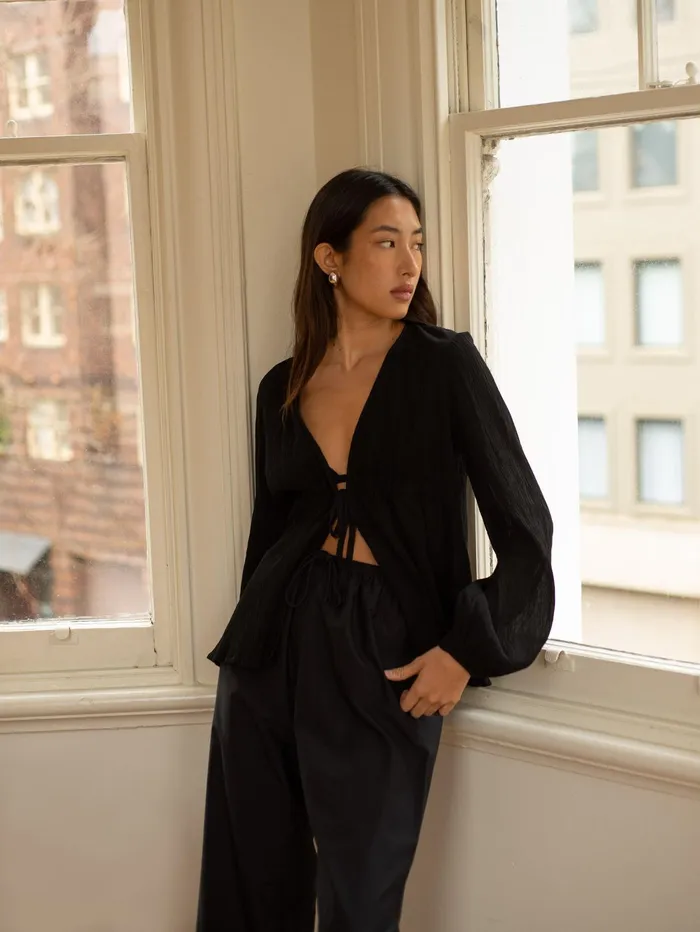 Women Marle 8211 Della Top In Black The UNDONE Maternity