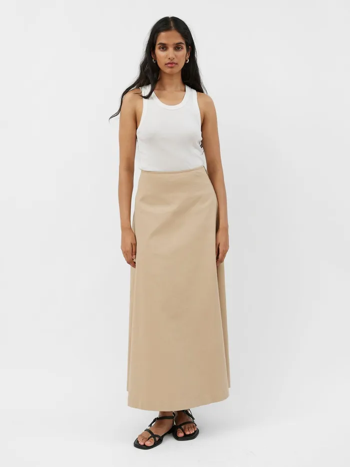 Women Matteau 8211 ALine Skirt In Sand The UNDONE Skirts