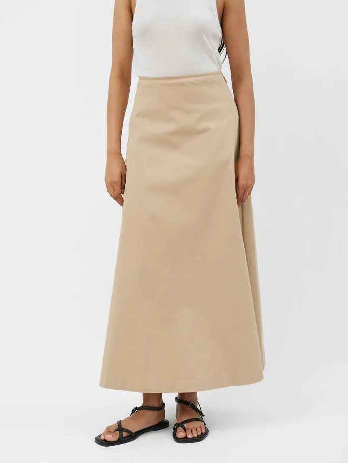 Women Matteau 8211 ALine Skirt In Sand The UNDONE Skirts
