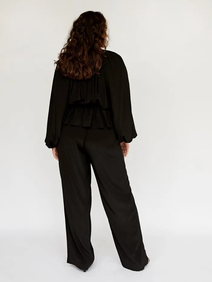 Women Matteau 8211 Black Drawstring Trouser In Black The UNDONE Pants