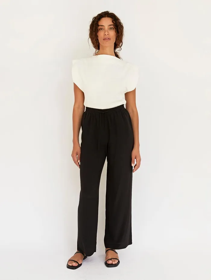 Women Matteau 8211 Black Drawstring Trouser In Black The UNDONE Pants