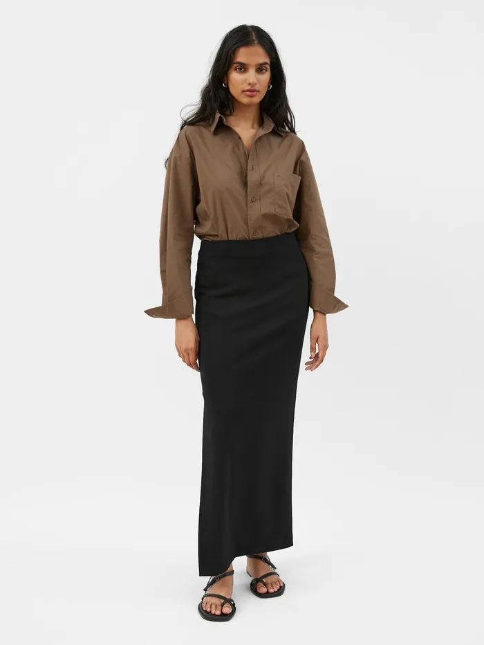 Women Matteau 8211 Crepe Column Skirt In Black The UNDONE Skirts