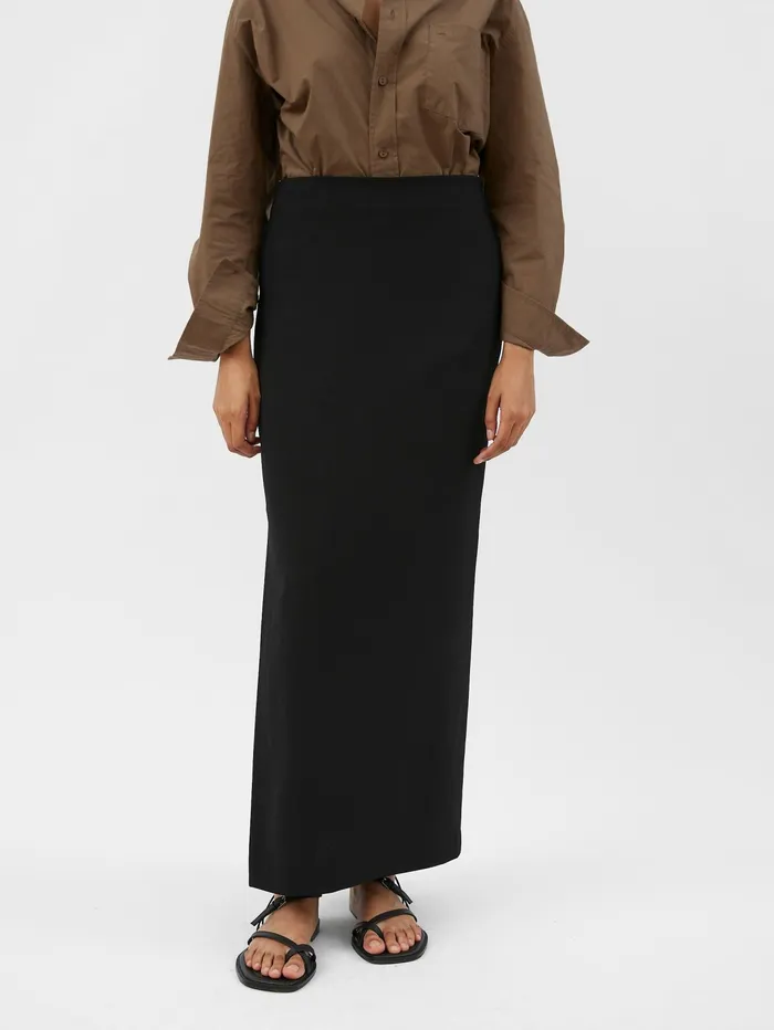 Women Matteau 8211 Crepe Column Skirt In Black The UNDONE Skirts
