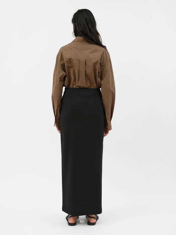 Women Matteau 8211 Crepe Column Skirt In Black The UNDONE Skirts