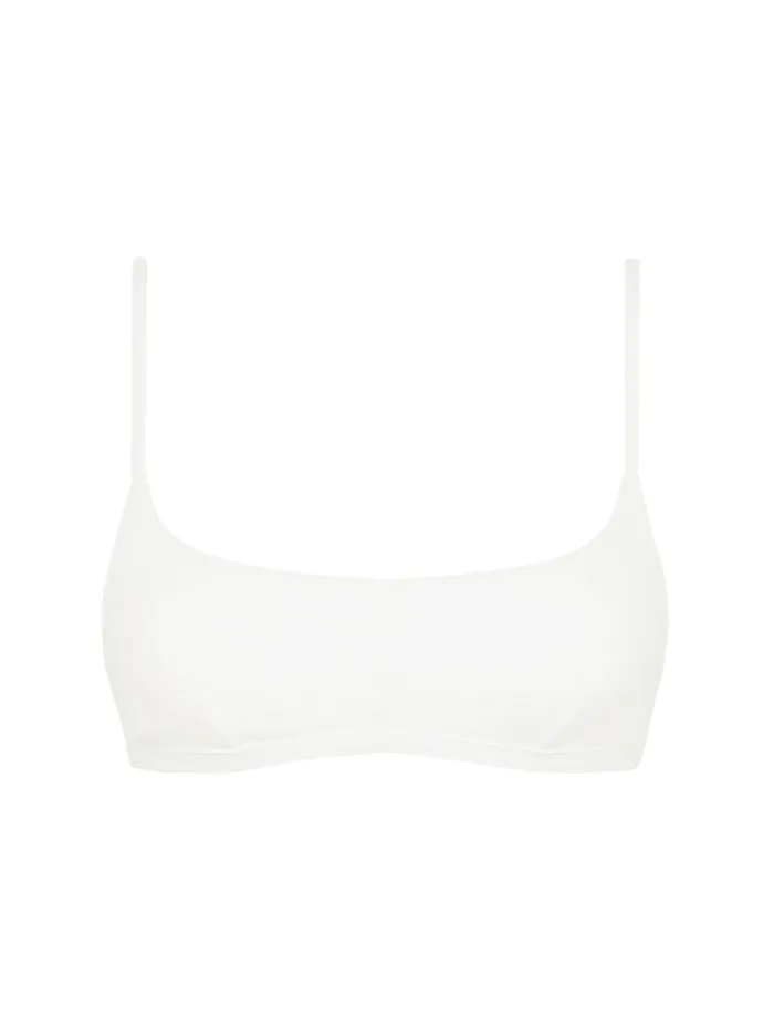 Women Matteau 8211 Crop Top In Chalk Crinkle The UNDONE Swimwear