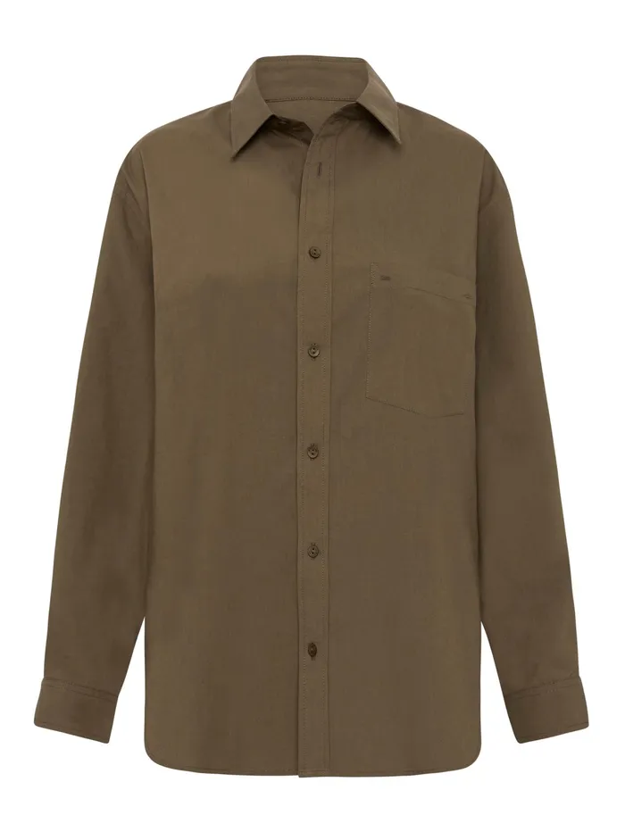 Women Matteau 8211 Relaxed Shirt In Olive The UNDONE Maternity