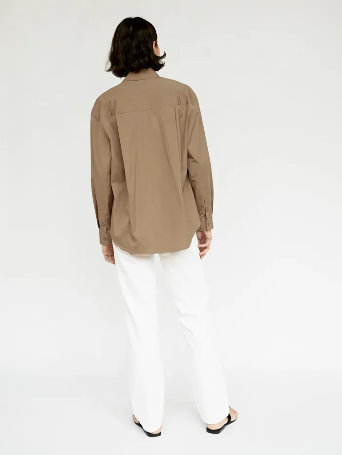 Women Matteau 8211 Tan Classic Pocket Shirt The UNDONE Tops