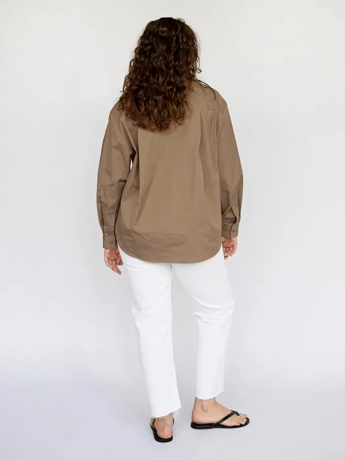 Women Matteau 8211 Tan Classic Pocket Shirt The UNDONE Tops