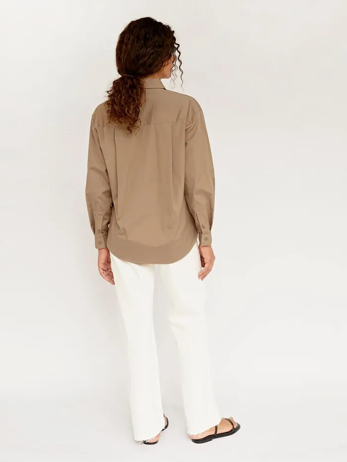 Women Matteau 8211 Tan Classic Pocket Shirt The UNDONE Tops