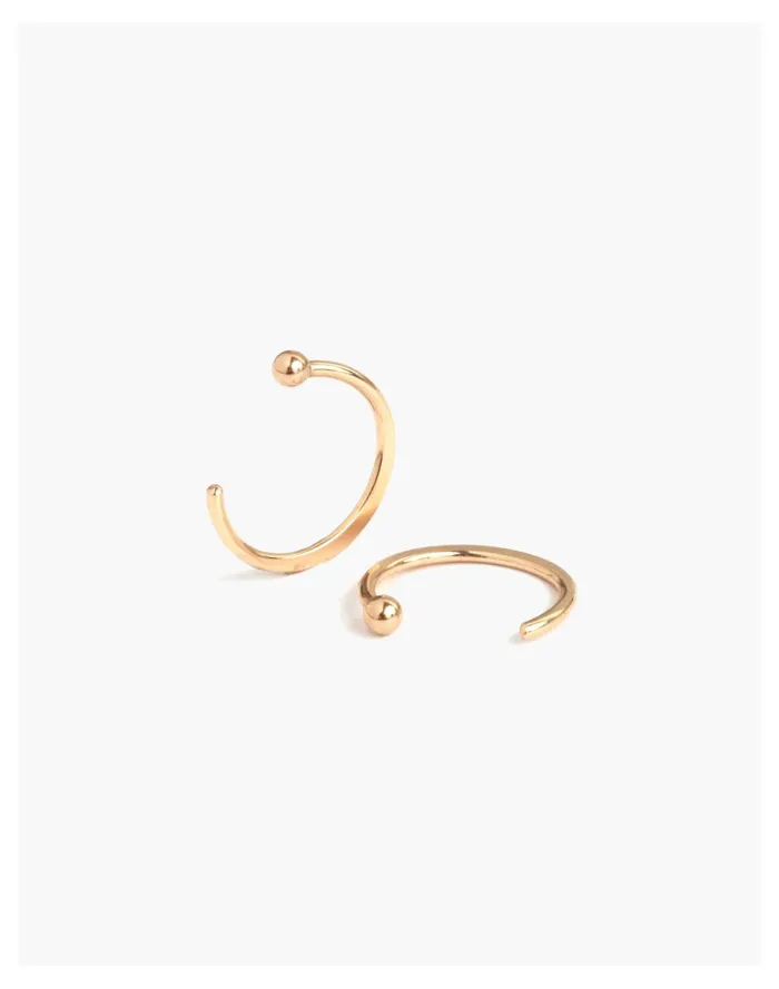 Women Melissa Joy Manning 14k Gold Hug Hoop Earrings Gold Madewell Fine Jewelry