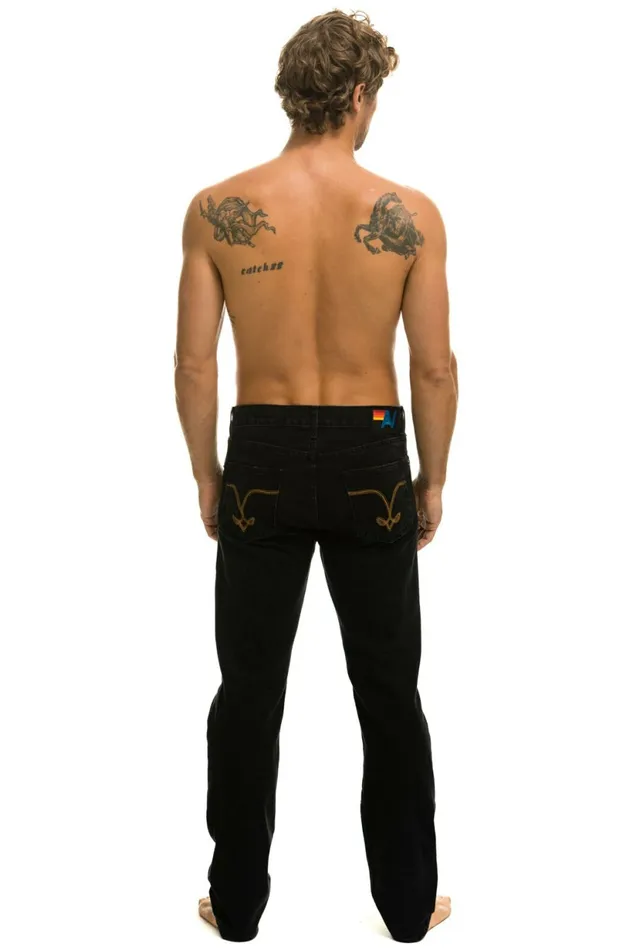 Women MEN039S CLASSIC STRAIGHT LEG DENIM JEAN 8211 VINTAGE BLACK Aviator Nation Women MEN039S CLASSIC STRAIGHT LEG DENIM JEAN 8211 VINTAGE BLACK Aviator Nation