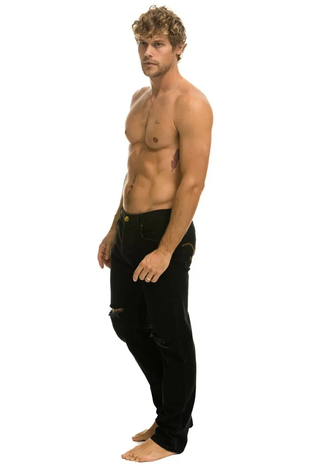 Women MEN039S CLASSIC STRAIGHT LEG DENIM JEAN 8211 VINTAGE BLACK Aviator Nation Women MEN039S CLASSIC STRAIGHT LEG DENIM JEAN 8211 VINTAGE BLACK Aviator Nation