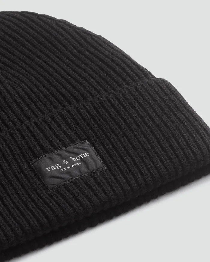 WomenMen Rag and Bone Hats Blake Beanie Black WomenMen Rag and Bone Hats Blake Beanie Black